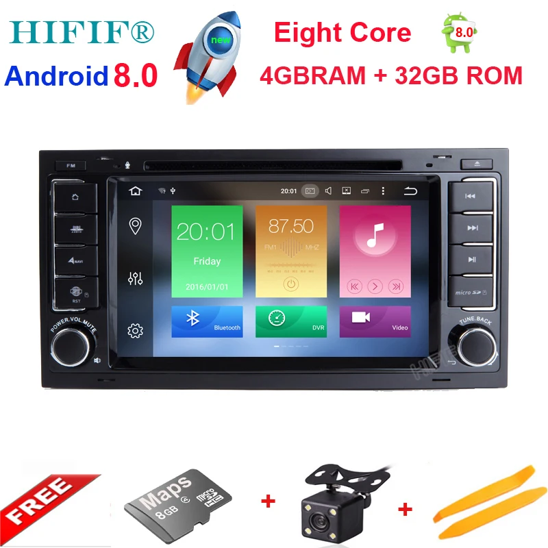 Clearance IPS Android 8.0 Two Din 7 Inch Car DVD Player For Touareg/T5 Volkswagen With Dual Channel Canbus 3G/4G Wifi GPS Navigation BT 0