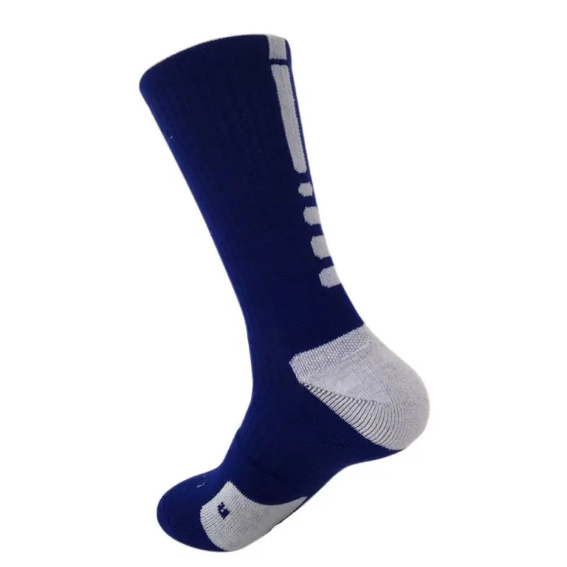 

Men Sport Fitness Cotton Socks Cushioned Crew-Athletic Dri-Fit Football Basketball Sports Running Socks Sets 7 Colors