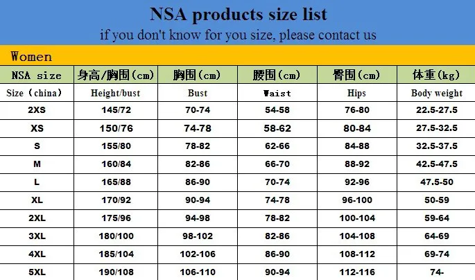 size chart-women