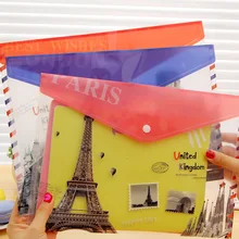 1 лот = 12 шт.! Мультфильм красотой A4 Сумка для документов/данные мешок/выключатели мгновенного пластиковый пакет для хранения документов/школа и офис застежки Сделано в Китае