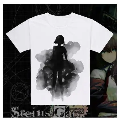 Футболка High-Q унисекс Japan Steins; Gate Makise Kurisu, футболка, футболка, аниме Steins; Gate Okabe Rintarou, Повседневная футболка, футболка - Цвет: 1