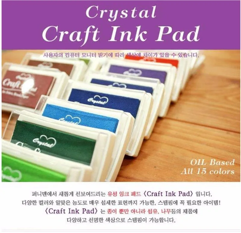 15 цветов/набор Inkpad в штампах компаньон подушечка с чернилами для отпечатков цвет inkpad пигмент