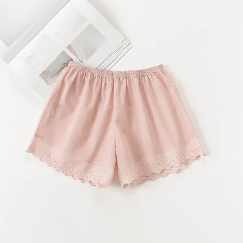 1 шт., летние женские тонкие хлопковые кружевные пляжные шорты, удобные, красивые, безопасные штаны, QLY9606 - Цвет: Pink