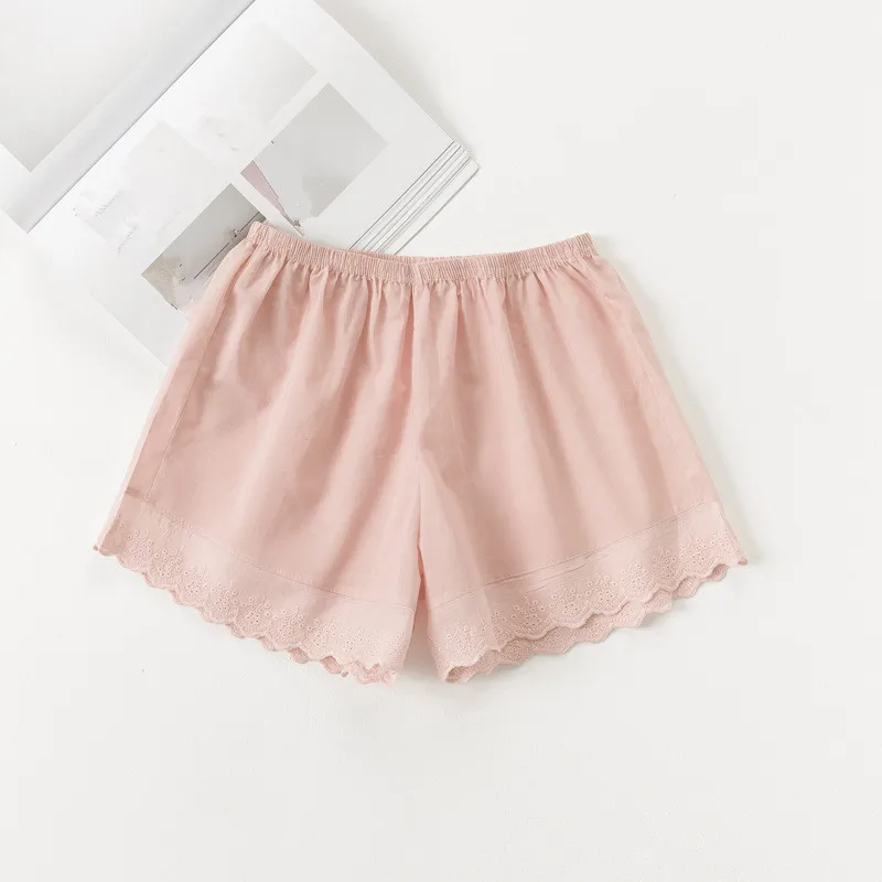 Pink 1 шт., летние женские тонкие хлопковые кружевные пляжные шорты, удобные, красивые, безопасные штаны, QLY9606 - Цвет: Pink