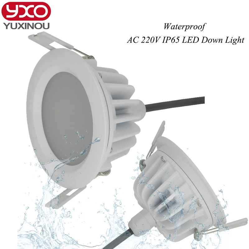 무인 5 w 7w 9w 12w 15w 18w 20w 30w LED 통 AC 110V 220V IP65 방수 욕실 조광 가능한 LED 천장 스포트 라이트, 4 개
