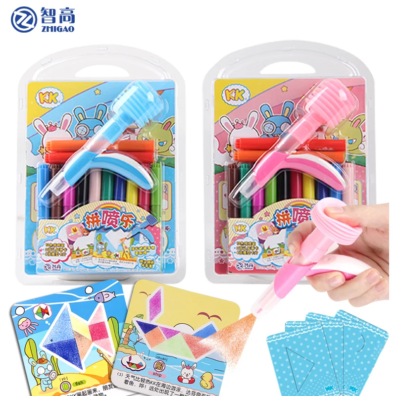 

Zhigao 12 colors Watercolor spray pen art marker multi function pen Scan marker child for school supplies stationery creative