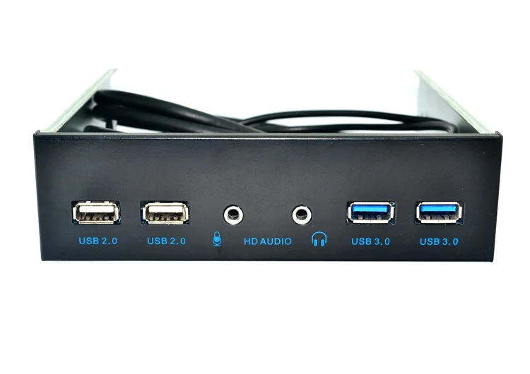 SP 6 портов USB 3,0+ HD аудио 3,5 мм+ USB2.0 5,25 дюйма флоппи-отсек передняя панель с адаптером питания USB 3,0 концентратор spiltter