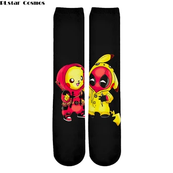 

Anime Pokemon Spiderman Detective Pikachu Casual Socks Full 3D Printed Men/Women/Teens Funny Cartoon Crew Socks Kawaii Harajuku