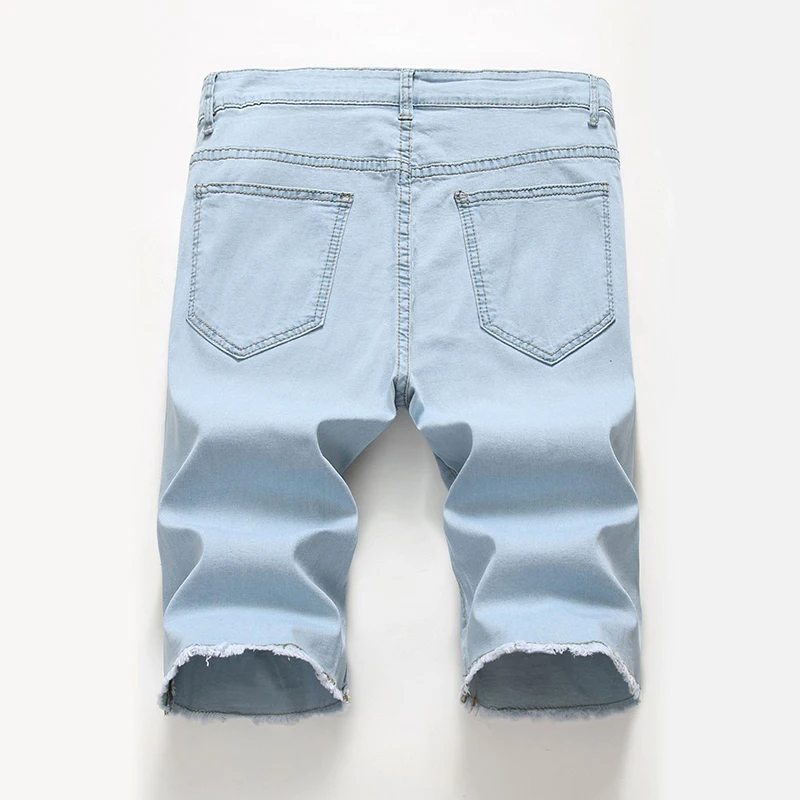 Blue Ripped Distressed Denim Short Jeans 2 Blue Ripped Distressed Denim Short Jeans 2