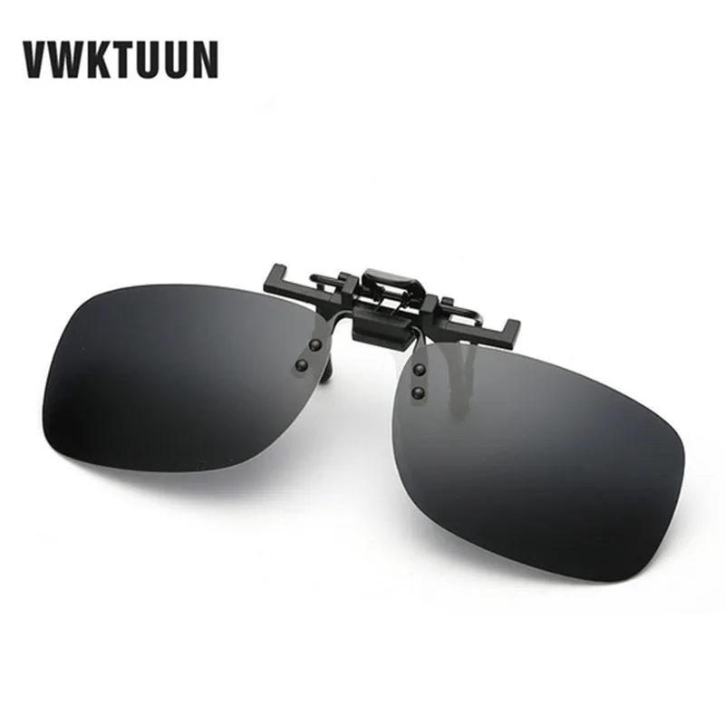 VWKTUUN Square Polarized Clip On Sunglasses Women Men Oversized Sun Glasses Driving Polarized