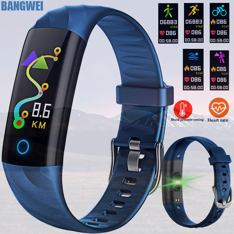 

BANGWEI New fashion Smart watch Men Sport Fitness Tracker Watch Women Waterproof LED Touch Screen Smart Watch For ios Android