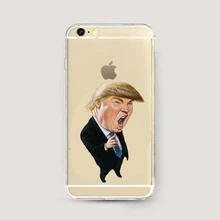 Donald Trump Pout Emoji Face Clear Cover Case For iPhone 7 7Plus 6 6S 6Plus 5 5S SE Phone Case Soft silicone TPU Cover