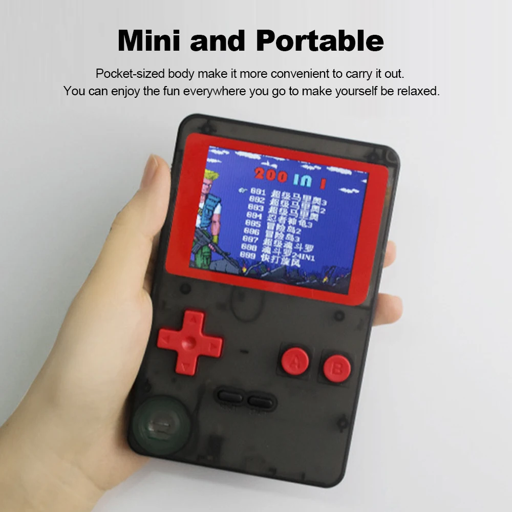 Встроенный 200 игр классические игры ретро мини портативная игровая консоль игровая машина портативная игровая консоль лучший подарок для детей Прямая поставка