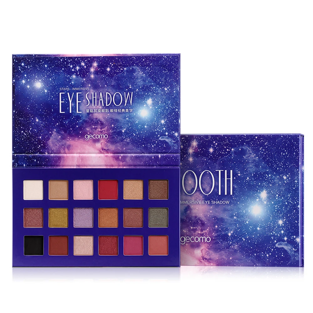 

18 Colors Blue Star Sky Eyeshadow Palette Shimmer Smoky Cosmetics Matte Glitter Shimmer Eye Shadow Palette Makeup TSLM1