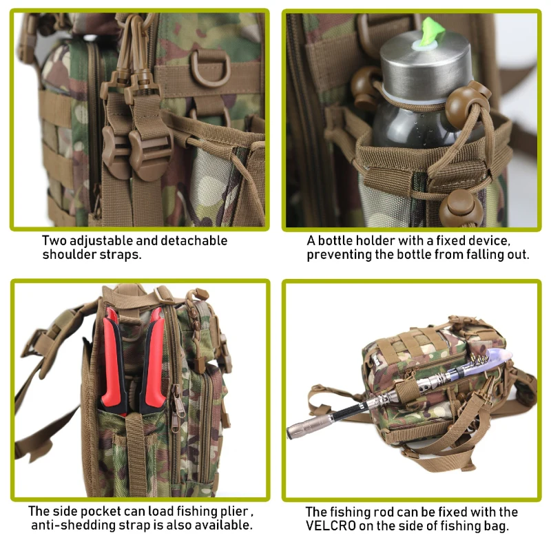 Bolsa de Peito para Homens e Mulheres à Prova Bolsa para Caminhadas Corpo ao ar Runature Esportes Dwaterproof Água Náilon um Ombro Pesca Cruz Livre Sling Bolsa 9 um ombro saco para caminhadas pesca cruz corpo ao ar livre sling saco