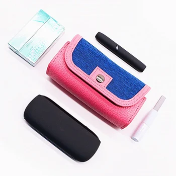 

Litchi Weave Case PU Leather Storage Bags Full Protective Carrying Box Portable Cover For Iqos 3.0 Accessories