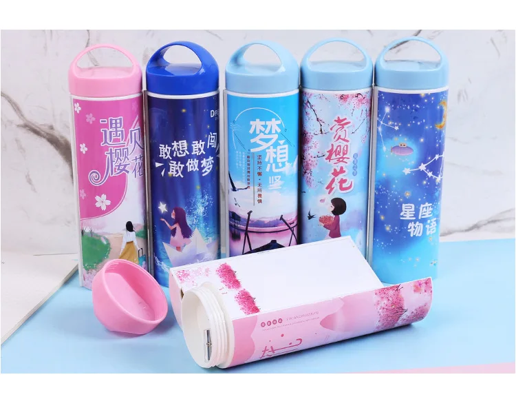 Kawaii Cute Pencil Box and Solar Calculator Large School Pencilcase Kawaii Girl Pen Bag Pouch Children School Stationery C15 D20