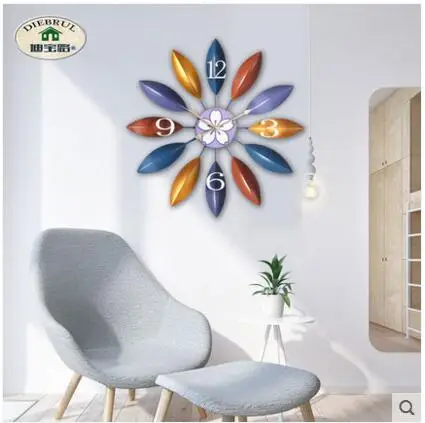 

Living room creative clock Mediterranean nordic fashion art