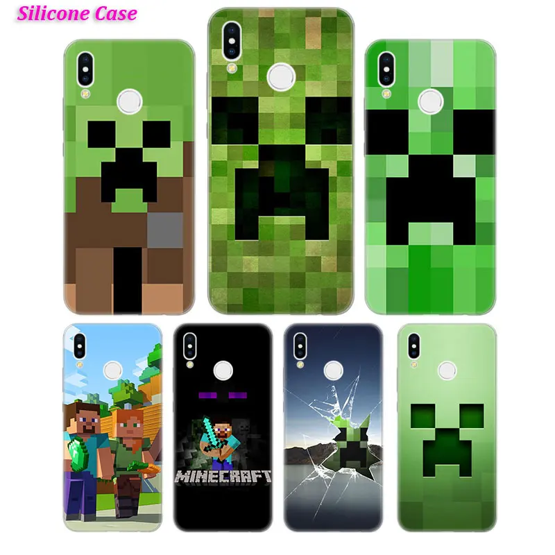 

Silicone Phone Case Cartoon Minecraft for Huawei Honor 7C 7A 8 8X 9 10 Y5 Y6 Y7 Y9 V20 Lite Pro 2019 2018 Nova 3 4