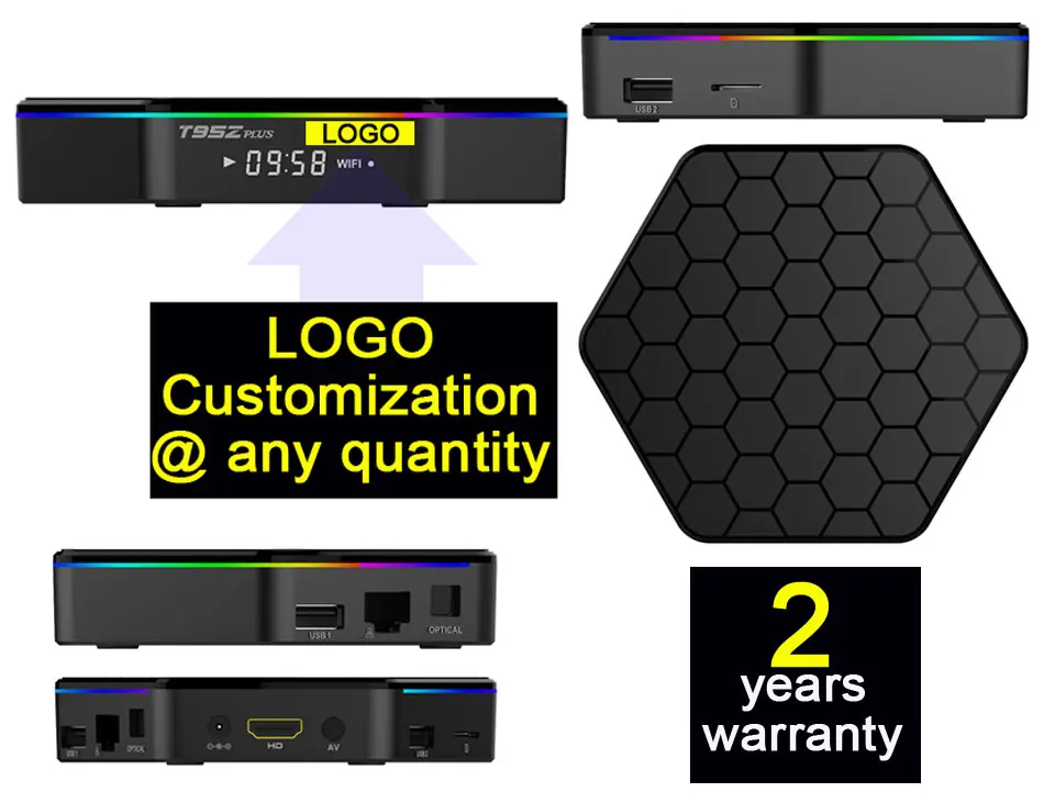 3pcs T95Zplus Custom Made Amlogic S912 octa core Smart Android7 1 LIVE font b TV b