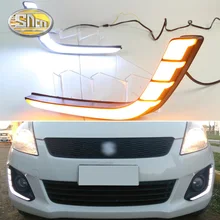 2 pz Per Suzuki Swift 2014 2015 2016 Giallo Funzione di Segnale di Girata LED Daytime Corsa e Jogging Luce 12 v Auto DRL decorazione Della Lampada Della nebbia