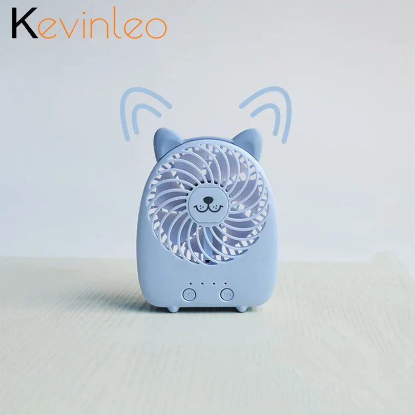 

Animal Design 7 Blades USB Fans Led Light Portable Air Cooling 3 Speeds USB Desk Fan