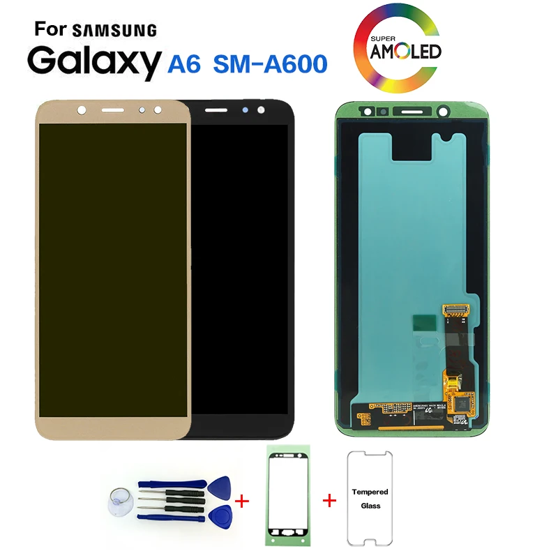 

AMOLED For Samsung Galaxy A6 SM-A600F Display LCD Screen replacement for Samsung A6 SM-A600FN A600N A600A display screen module