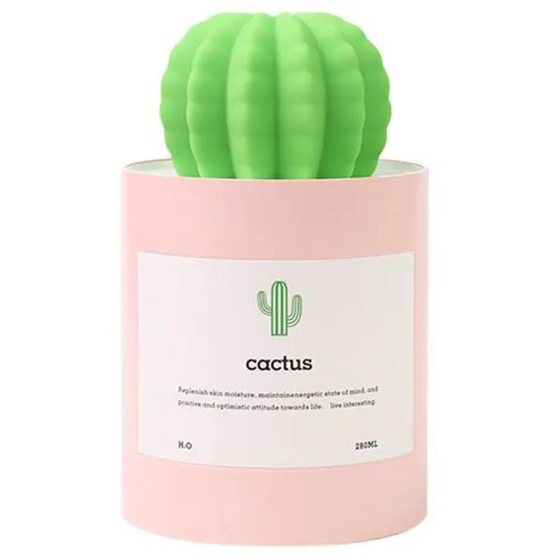 

Household Appliances Cactus Air Humidifier Ultrasonic Humidifiers 280Ml Mist Maker Aromatherapy Diffuser Aroma Mist Maker Home