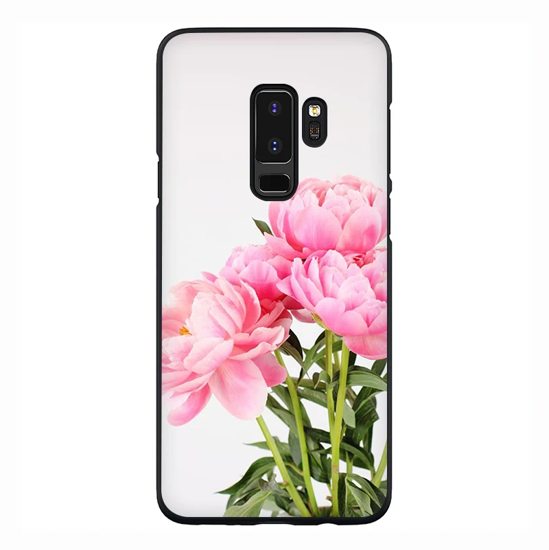 Flower Peony silicone phone case for Samsung S6 S7 Edge S8 S9 S10 Plus S10e Note 8 9 10 M10 M20 M30 M40 - Цвет: B5
