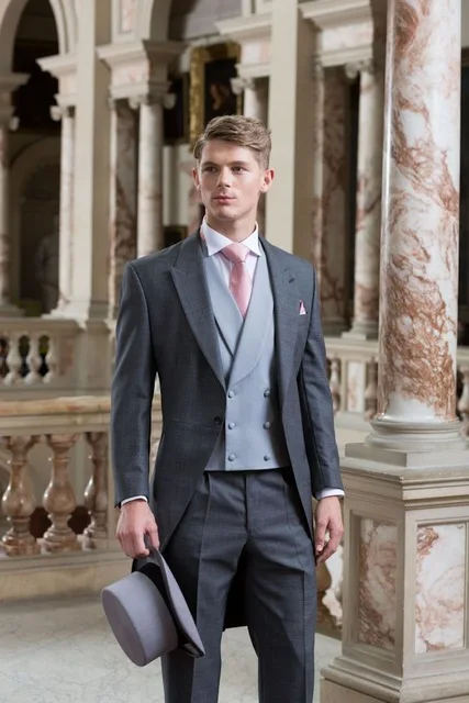 

Handsome One Button Groomsmen Peak Lapel Groom Tuxedos Men Suits Wedding/Prom Best Man Blazer ( Jacket+Pants+Tie+Vest) A182