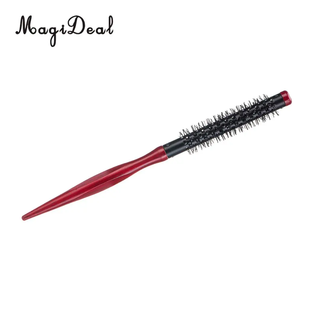 2pcs Set Small Mini Round Hair Brush Heat Resistant Nylon Bristles