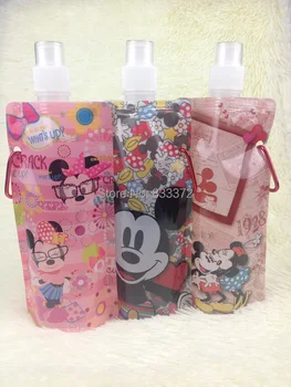 

Adorable Personalised Collapsible water bag Mouse Style 480ml MOQ 3000pcs