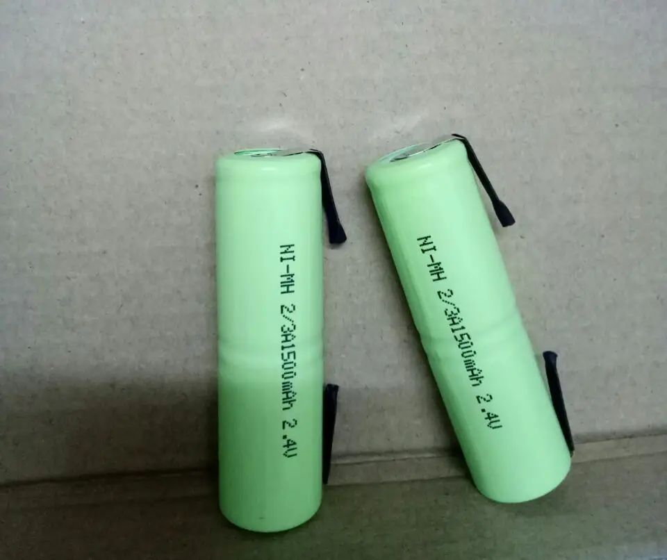 

2 шт./партия ni-mh 2/3A 1500MAh 2,4 V Nimh перезаряжаемая батарея