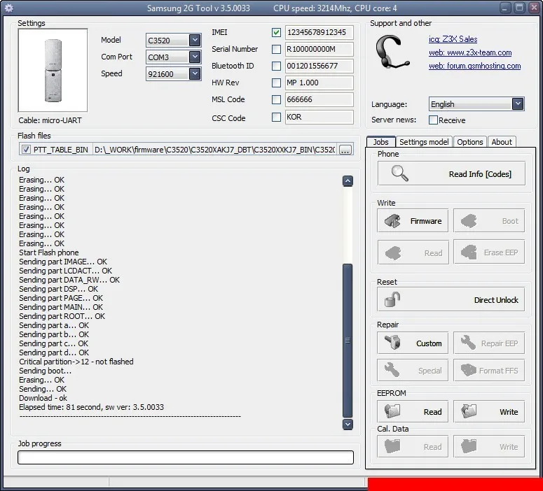 Z3X коробка активированная для samsung и pro с 4 кабелем c3300k/type c/USB/E210 для нового обновления S6 s5 Note4