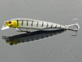 

4pcs 15.4G 10.5CM Fishing Lure Minnow Hard Bait with 2 Fishing Hooks Fishing Tackle Lure 3D Eyes