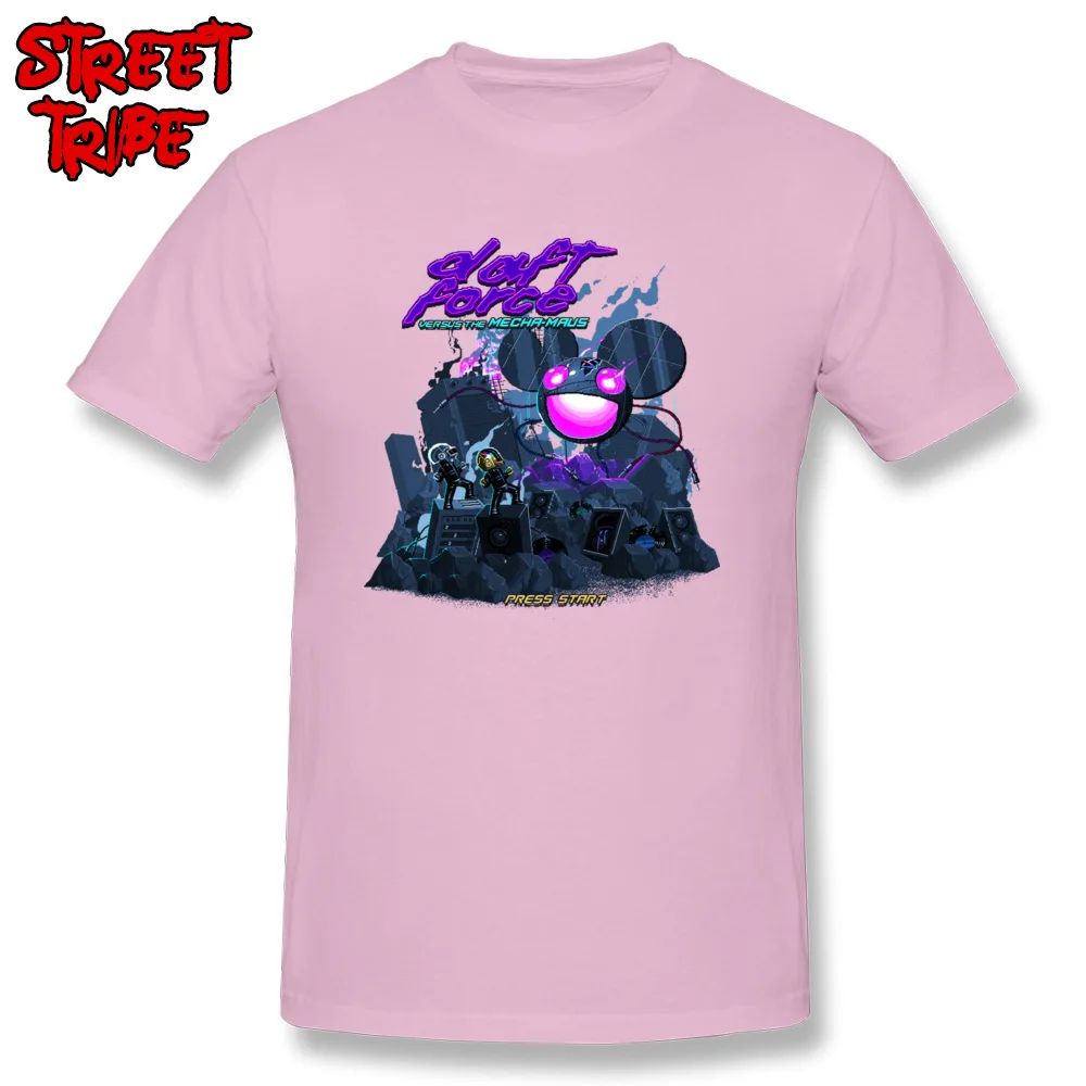 Daft Force Cotton Fabric Tops T Shirt for Men Design T-shirts Cool Funny Crew Neck Tees Short Sleeve Free Shipping Daft Force pink