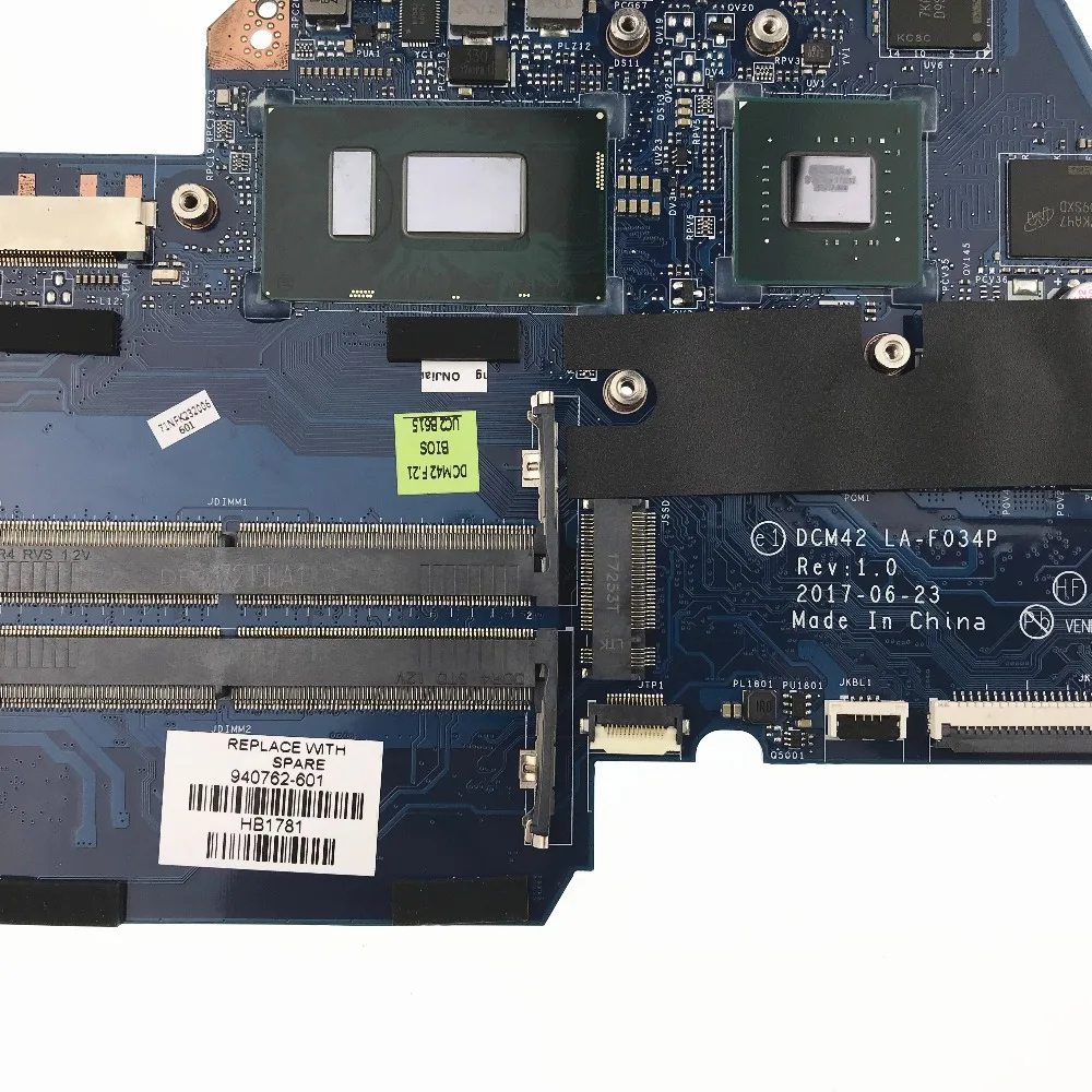 Для hp павильон 14-BF 14-BF153SA Материнская плата ноутбука 940762-601 940762-001 аккумулятор большой емкости LA-F034P i7-8550U 940 м X 4 ГБ GPU DDR4 протестированная работа