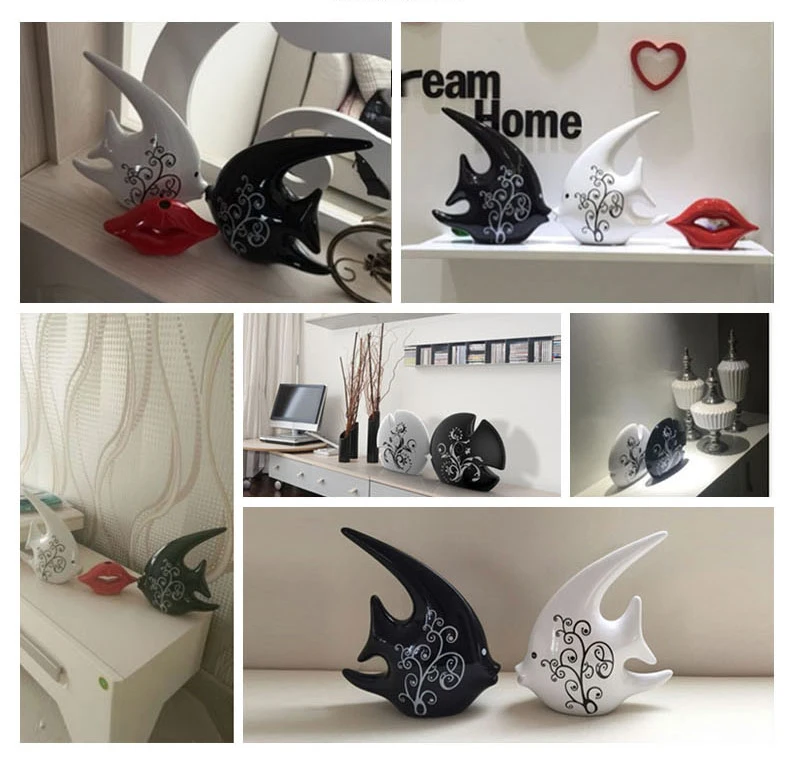  accessories bedroom decoration personality kiss fish decoration room small creative living room win - 33013313424