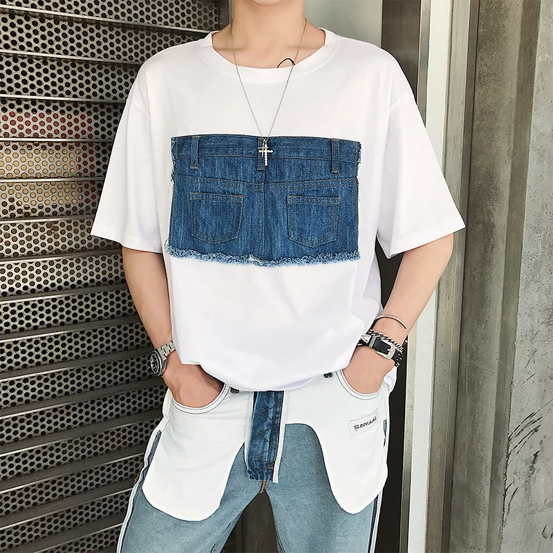 denim patch shirt