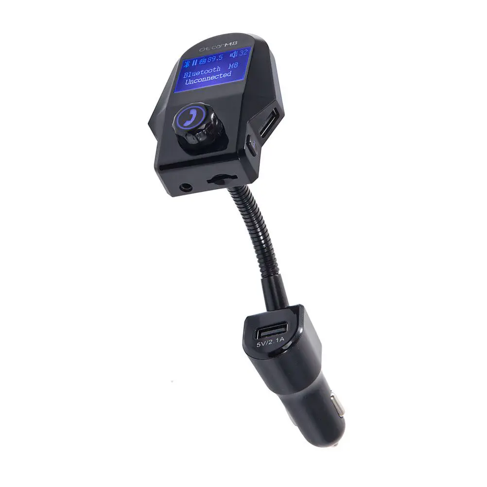 Bluetooth Car Kit Handsfree MP3 Audio Music Player 3.5mm AUX Receiver Music FM Transmitter Modulator 5V/3.1A Car Charger