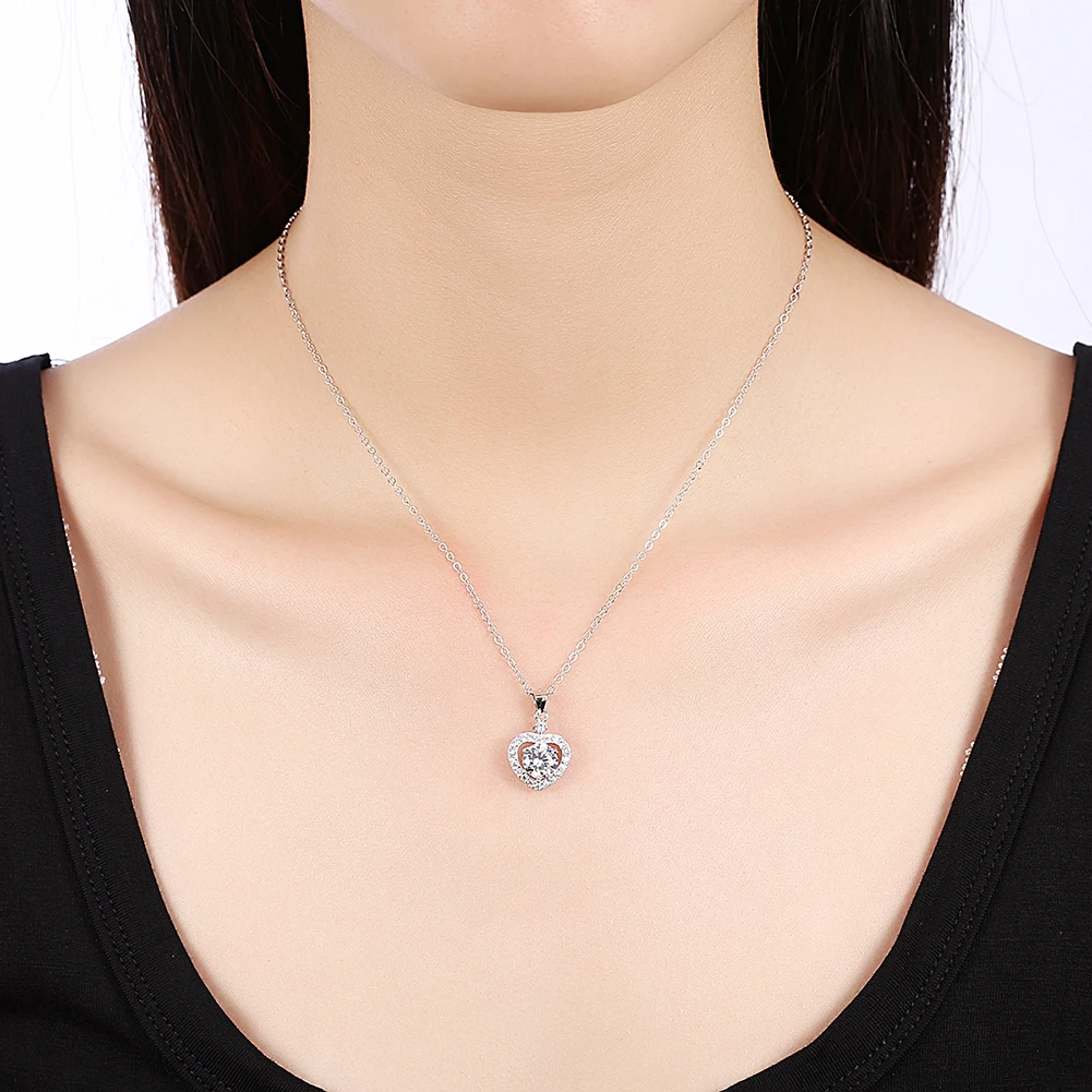 Персонализированные Дизайн в форме сердца Талисманы 925 Серебряный necklacee маятник
