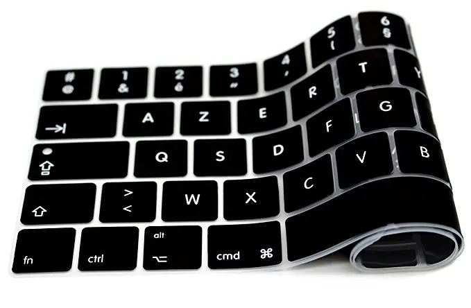 ЕС французский язык AZERTY Мягкая силиконовая клавиатура обложка кожа для Macbook