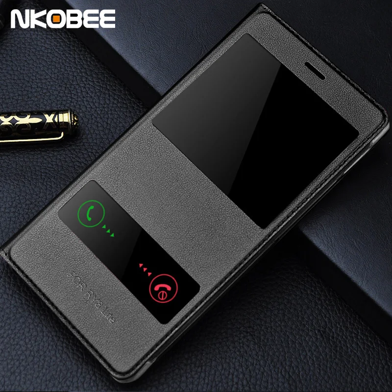 KOBEE Huawei P8 Lite 2017 Caso di Cuoio Della Copertura Del Telefono Per  Huawei P8 Lite 2017 Caso 5.2 Funda Chiamata Caso Finestra Per Honor 8 Lite  caso|cover for huawei|cover for huawei
