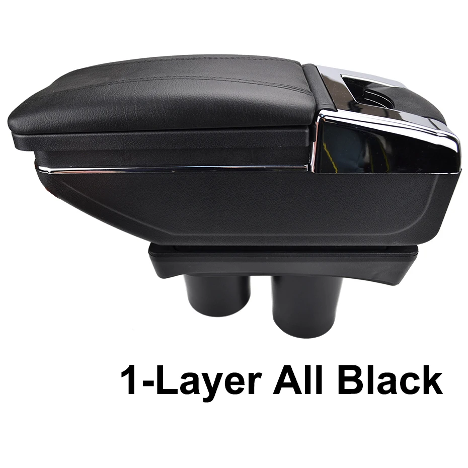 Xukey центральный подлокотник для peugeot 301 2012- консоль Центр черный ящик для хранения автомобиля Стайлинг пепельница C-Elysee - Название цвета: 1-Layer All Black