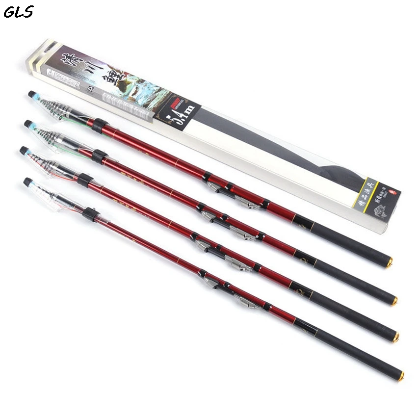 

I PCS 2.7M 3.6M 4.5M 5.4M Telescopic Fishing rod Carbon Rod with Protector Cap Fishing