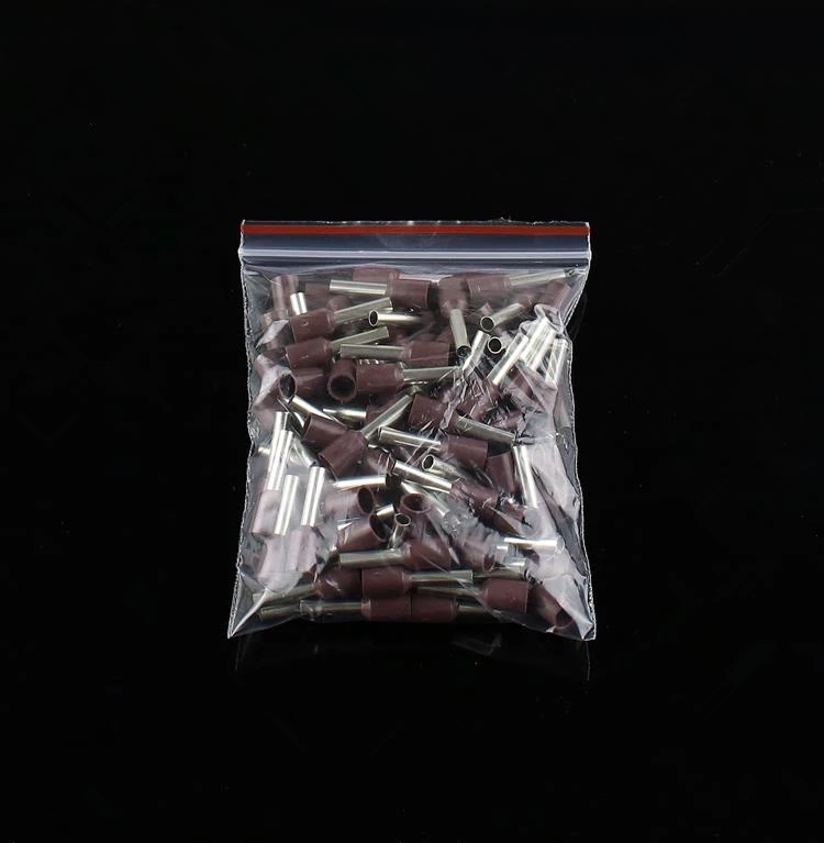 100 шт. E4009 E4012 E4018 Изолированные Наконечники клеммный блок шнур конец провода разъем 4,0 мм2, обжимной Терминатор - Цвет: brown