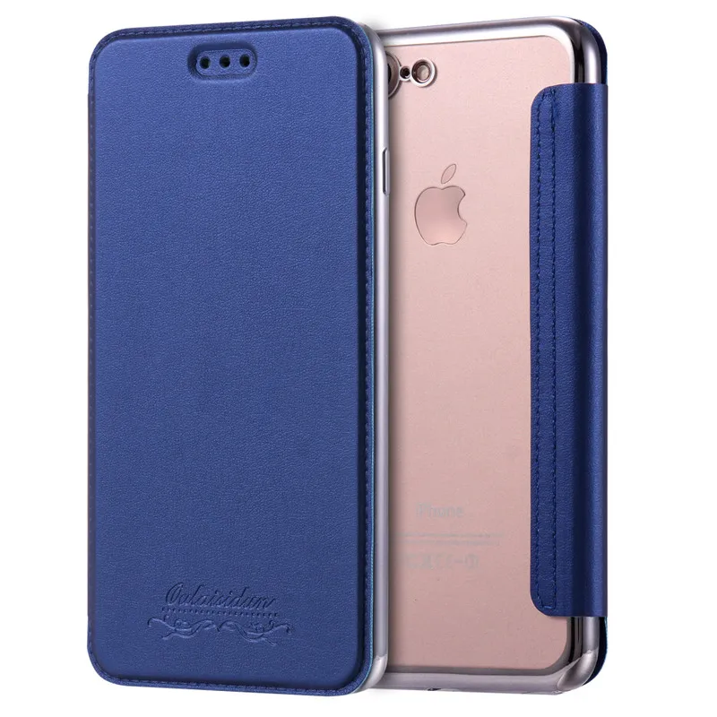 

Leather Flip Case For iPhone 6 s 7 8 plus iPhone x XS Max XR Wallet Cover iphone 6s Case With Card Holder Phone Bag Retro Luxury