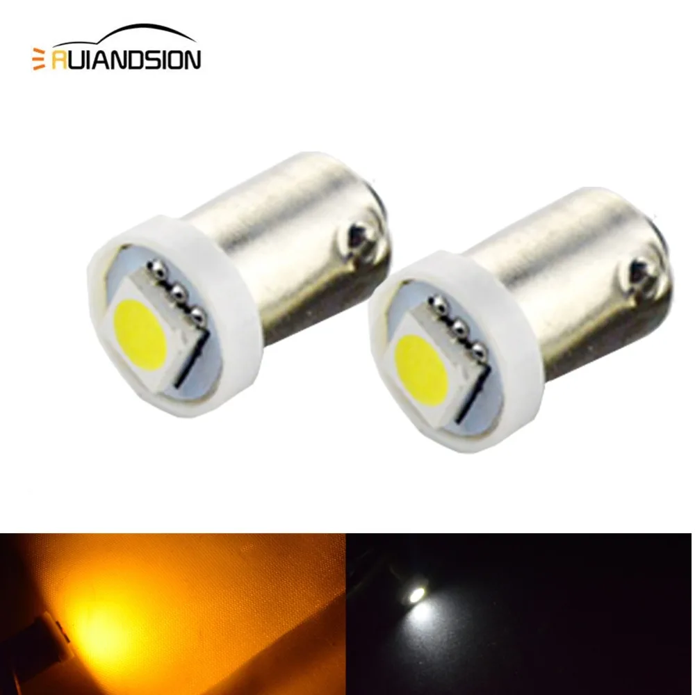 Ruiandsion 2 шт. 1SMD 5050 светодиодный автомобильный светильник лампочка T4W BA9S BAX9S BAY9S