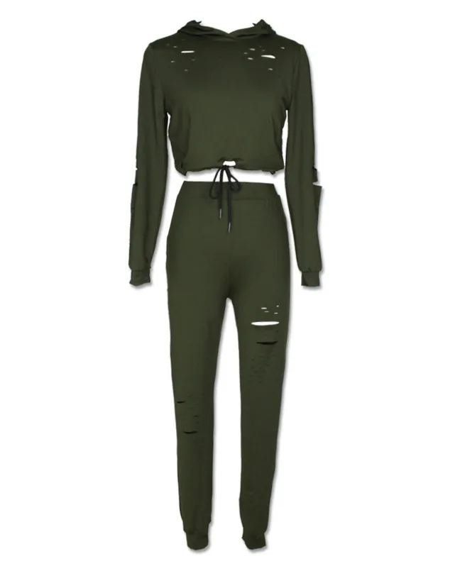 women hollow out Exposed navel suits 14_