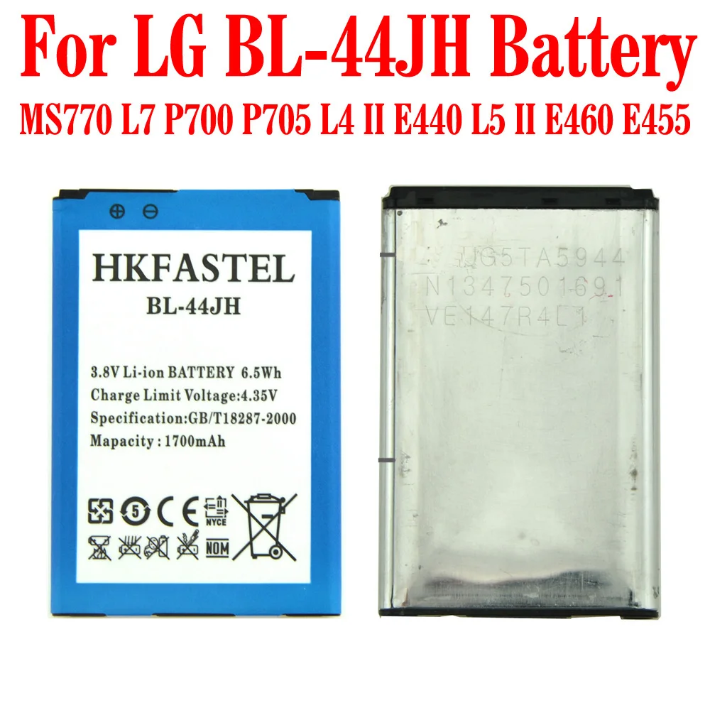 جديد BL-44JH 44JH الأصلي بطارية ليثيوم أيون ل lg ms770 الحركة 4 جرام/أوبتيموس يختص لل كريكيت/أوبتيموس l7 p700/أوبتيموس l7 p705